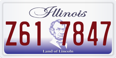 IL license plate Z617847