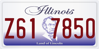 IL license plate Z617850