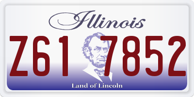 IL license plate Z617852
