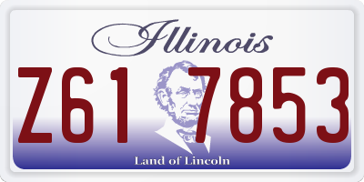 IL license plate Z617853
