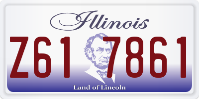 IL license plate Z617861