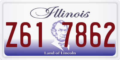 IL license plate Z617862