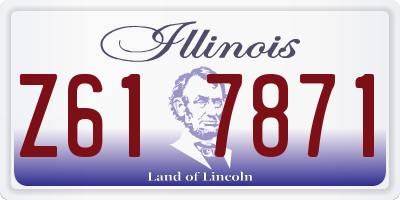 IL license plate Z617871