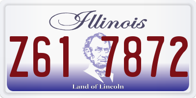 IL license plate Z617872