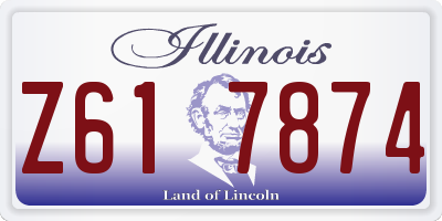 IL license plate Z617874