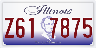 IL license plate Z617875