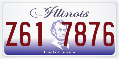 IL license plate Z617876