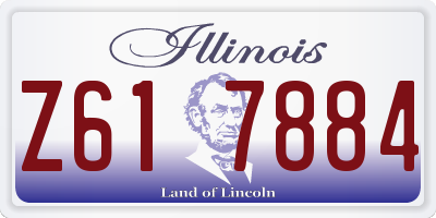 IL license plate Z617884