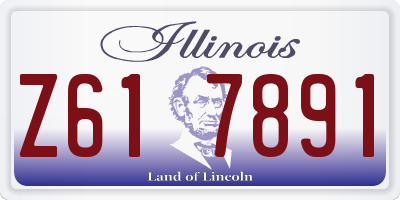 IL license plate Z617891
