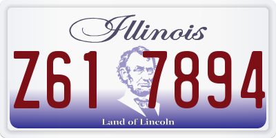 IL license plate Z617894