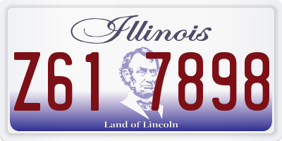 IL license plate Z617898