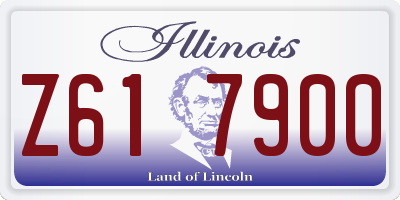 IL license plate Z617900