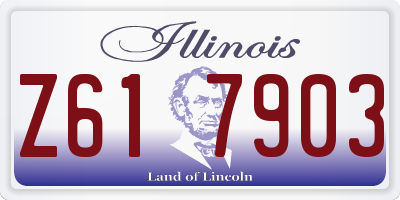 IL license plate Z617903