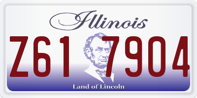 IL license plate Z617904