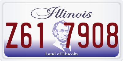 IL license plate Z617908