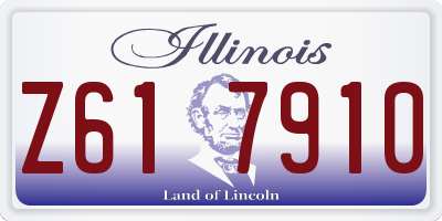 IL license plate Z617910