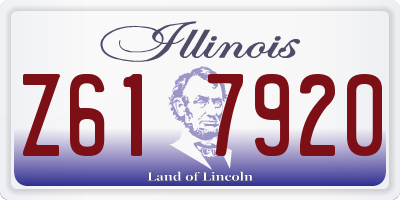 IL license plate Z617920