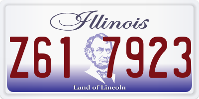 IL license plate Z617923