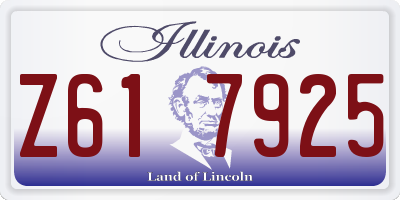 IL license plate Z617925