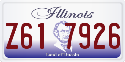 IL license plate Z617926