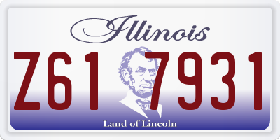 IL license plate Z617931