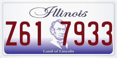 IL license plate Z617933