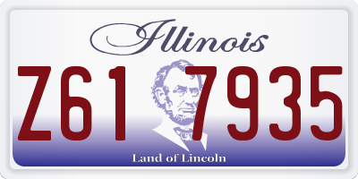 IL license plate Z617935