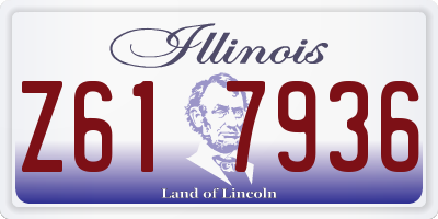 IL license plate Z617936