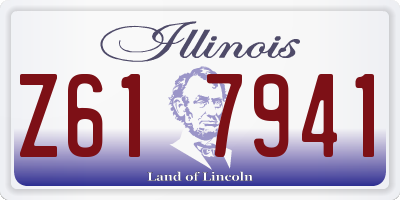 IL license plate Z617941