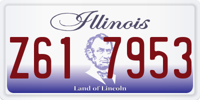 IL license plate Z617953