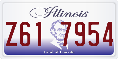 IL license plate Z617954