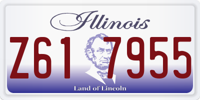 IL license plate Z617955