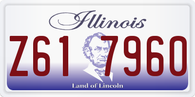 IL license plate Z617960