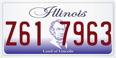 IL license plate Z617963