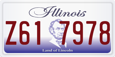 IL license plate Z617978