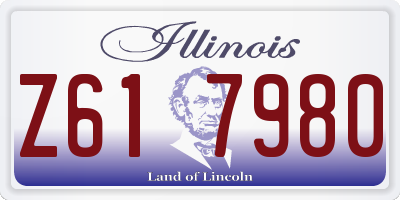 IL license plate Z617980