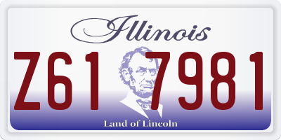 IL license plate Z617981