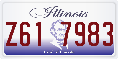 IL license plate Z617983