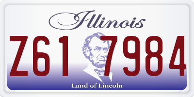 IL license plate Z617984