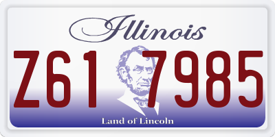IL license plate Z617985