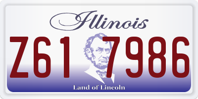 IL license plate Z617986