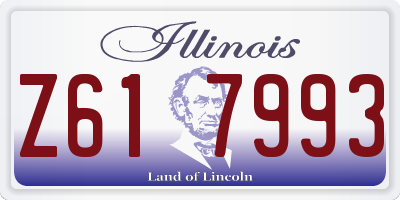 IL license plate Z617993