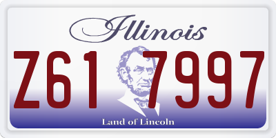 IL license plate Z617997