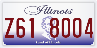 IL license plate Z618004