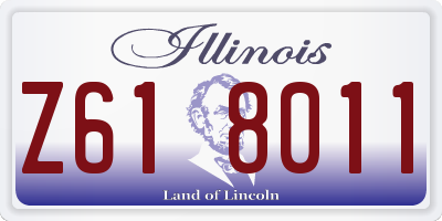 IL license plate Z618011