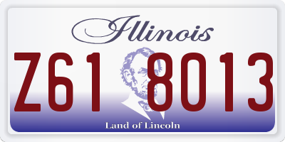 IL license plate Z618013