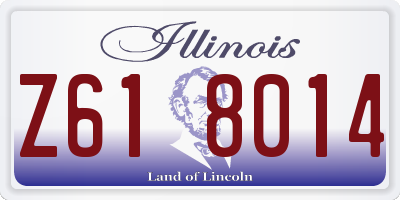 IL license plate Z618014