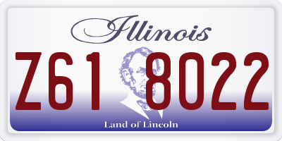 IL license plate Z618022