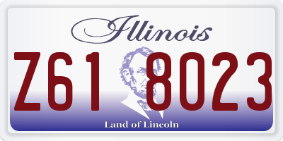 IL license plate Z618023