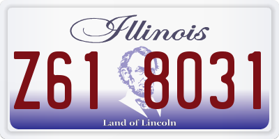 IL license plate Z618031